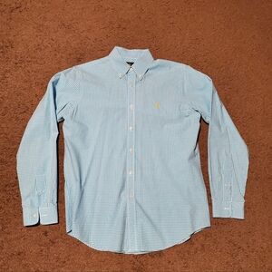 Ralph Lauren Men's Blue Checkered Shirt